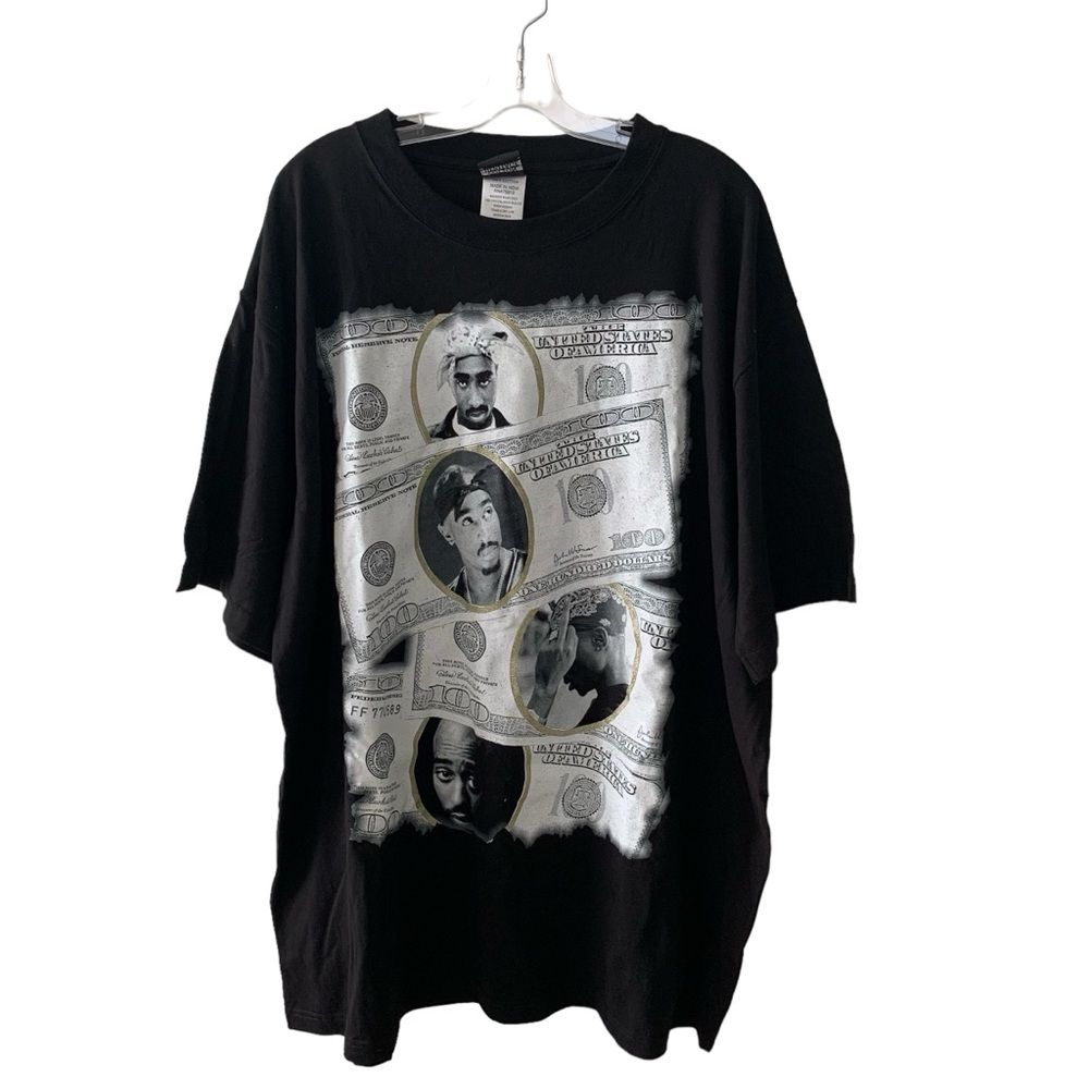 Vintage 90s Tupac 2Pac Shakur Rap T Shirt Black Men’s Size 3XT Baggy Y2K